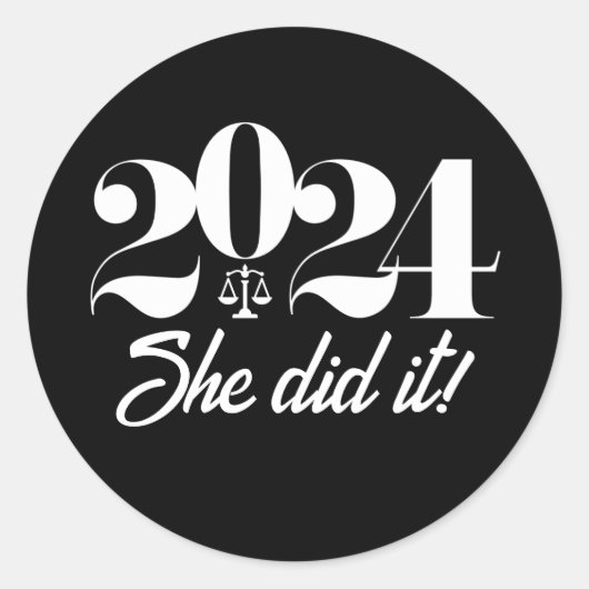 Rechtenschool Afstuderen Ronde Sticker (Voorkant)