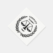 Rechtenschool afstuderen servet (Hoek)
