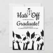 Rechtenschool Hats Off Afstudeerfoto Afstudeerfees Kaart (Voorkant)