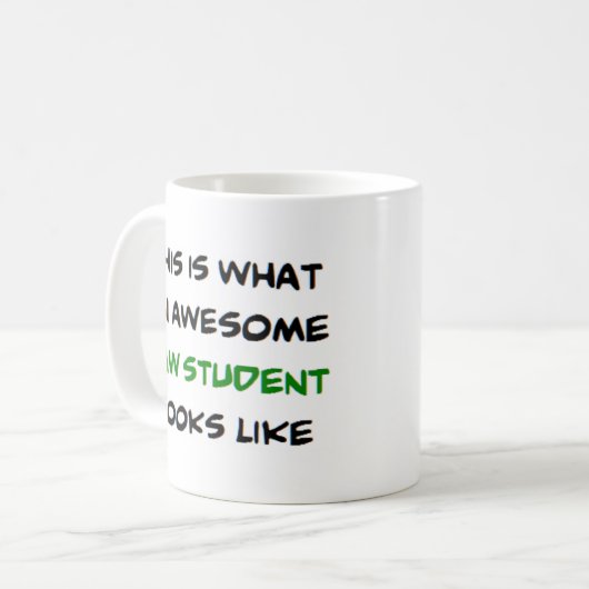 rechtenstudent, geweldige koffiemok (Voorkant links)