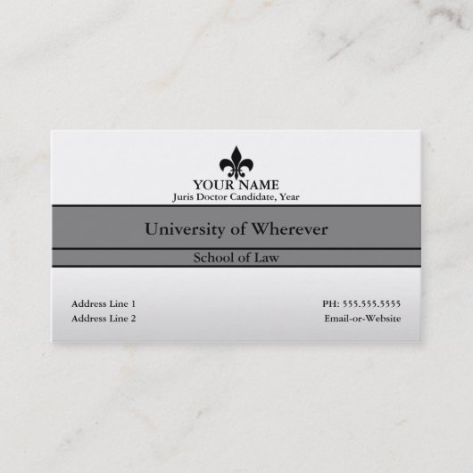 rechtenstudent visitekaartje (Voorkant)