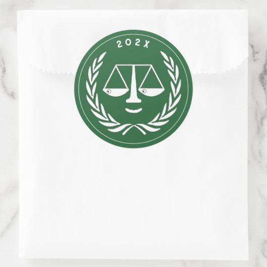 Rechtenstudie Ronde Sticker (Tas)