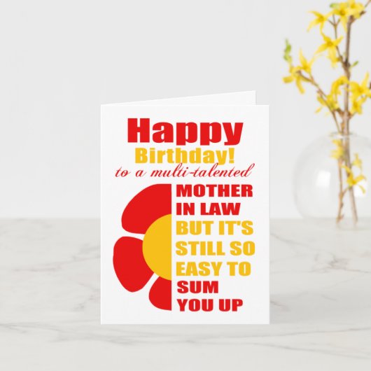 rechtenverjaardag moeder kaart (Gele Bloem)