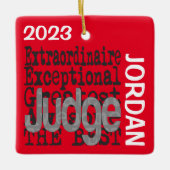 Rechter Buitengewoon DOUANE Keramisch Ornament (Voorkant)