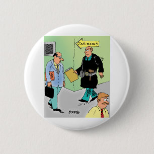 Rechter Cartoon Ronde Button 5,7 Cm