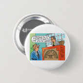 Rechter die een executieve verweerder scoldeert ronde button 5,7 cm (Voorkant /achterkant)