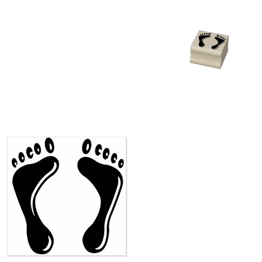 Rechter en Linker voeten Rubberstempel (Gestempeld)