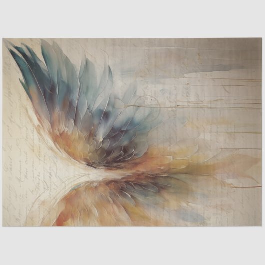 Rechter Engel Wing ETHERISCH Abstract Impressionis Tissuepapier (Voorkant)