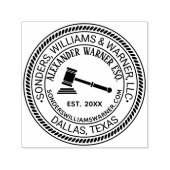 Rechter Gavel, Firm Lawyer Naam Loc URL Est Zelfinktende Stempel (Design)
