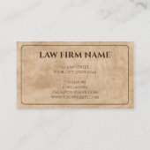 Rechter Gavel Juridisch Recht Sjabloon DIY Visitekaartje (Achterkant)