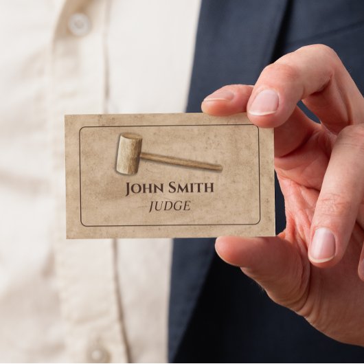 Rechter Gavel Juridisch Recht Sjabloon DIY Visitekaartje