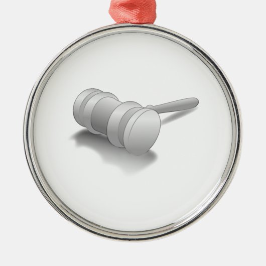 Rechter Gavel Metalen Ornament (Voorkant)