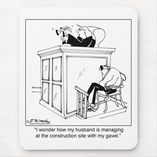 Rechter gebruikt een hamer, geen Gavel Muismat (Voorkant)