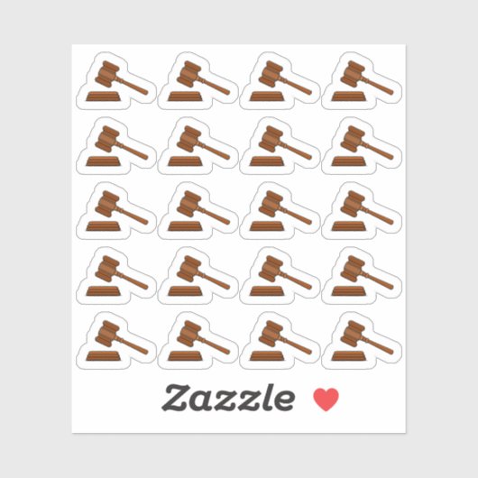 Rechter Gerechtshof Hamer Rechtszaak Planner Sticker (Vel)