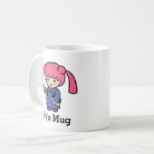 Rechter Girl met boek en grind Koffiemok (Voorkant links)