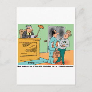 Rechter Holds Long Handled Gavel Briefkaart