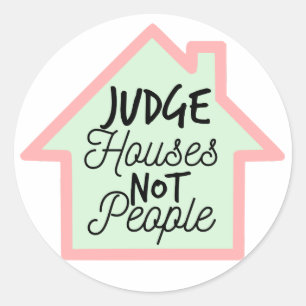 Rechter Houses not People Sticker