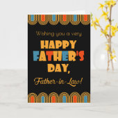 Rechter-in-rechte Vaderdag decostijl op zwart Kaart (Gele Bloem)