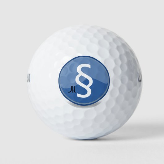 Rechter Juridisch Recht Advocaat Monogram Kunst Golfballen (Voorkant)