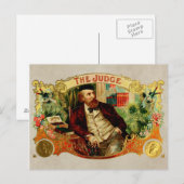 Rechter  kaartje Etiket Briefkaart (Voorkant / Achterkant)