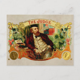 Rechter kaartje Etiket Briefkaart