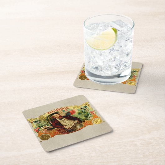 Rechter  kaartje Etiket Kartonnen Onderzetters (Insitu)