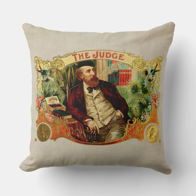 Rechter  kaartje Etiket Kussen (Voorkant)