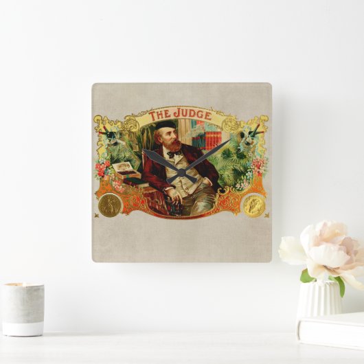 Rechter  kaartje Etiket Vierkante Klok (Huis)