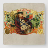 Rechter  kaartje Etiket Vierkante Klok (Voorkant)