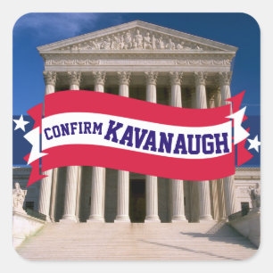 Rechter Kavanaugh U.S. Supreme Court bevestigen Vierkante Sticker