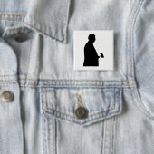 Rechter Met Hamer Silhouet Vierkante Button 5,1 Cm (In situ)