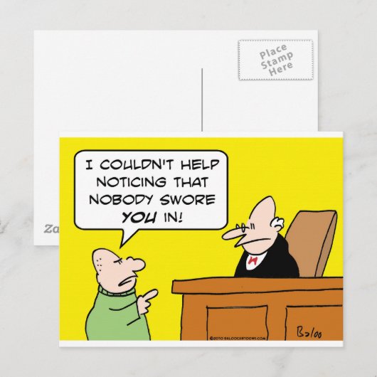 rechter niemand heeft je gezworen briefkaart (Voorkant / Achterkant)