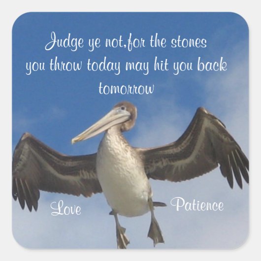 Rechter niet._ vierkante sticker (Voorkant)