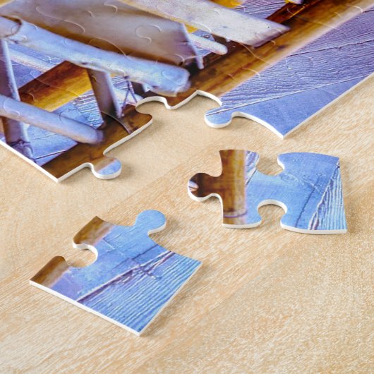 Rechter Roy Bean Saloon Texas, kerstgroeten Legpuzzel (Zijkant)