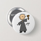 Rechter Stokfiguur Ronde Button 5,7 Cm (Voorkant /achterkant)