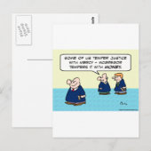 Rechter temper gerechtigheid met geld van genade briefkaart (Voorkant / Achterkant)