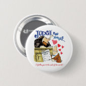 Rechter voor jezelf ronde button 5,7 cm (Voorkant /achterkant)