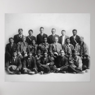 Rechter Wickersham en de raad van Indiase chefs Poster
