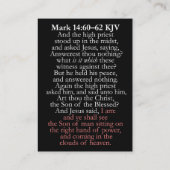 Rechterhand van de macht - Mark 14:60-62 KJV Kaart Visitekaartje (Achterkant)