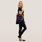 Rechterhelft bijpassend koppel trots hart aangepas tote bag (Op model)