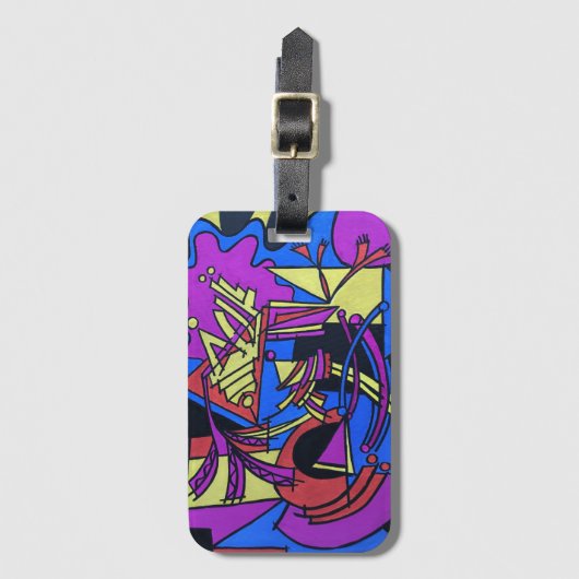 Rechterhersenhelft Linkerhersenhand geschilderd mo Bagagelabel (Voorkant (verticaal))