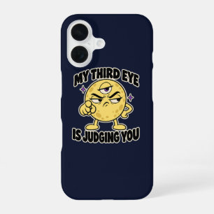 Rechterige Volle Maan Derde Oog Grappig Spiritueel iPhone 16 Hoesje