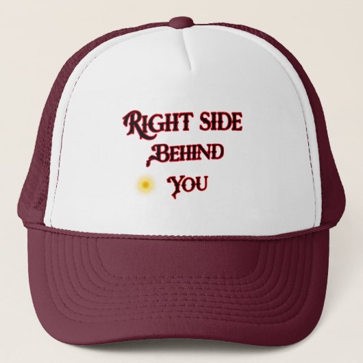 Rechterkant achter je Trucker Hat Pet (Voorkant)