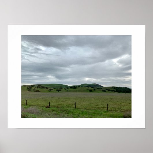 Rechterkant van de weg Groene kleurenfotografie Poster (Voorkant)