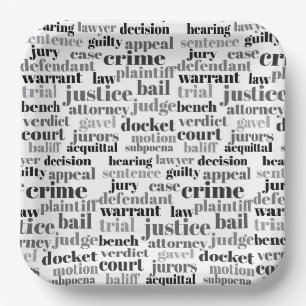Rechterlijke Juridische Termen Word Cloud Ontwerp Papieren Bordje
