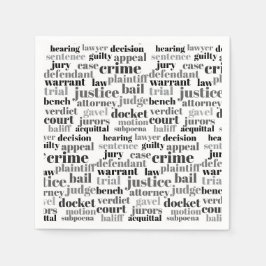 Rechterlijke Juridische Termen Word Cloud Ontwerp Servet