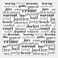 Rechterlijke Juridische Termen Word Cloud Ontwerp