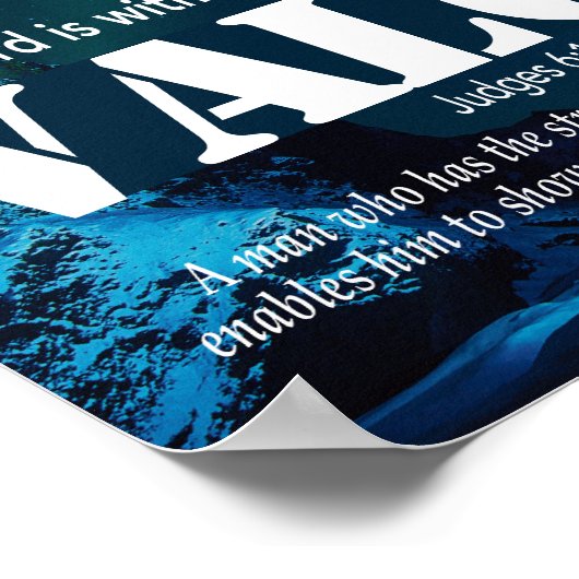 Rechters 6:12 VALOR Mighty Man Christelijk Poster (Hoek)