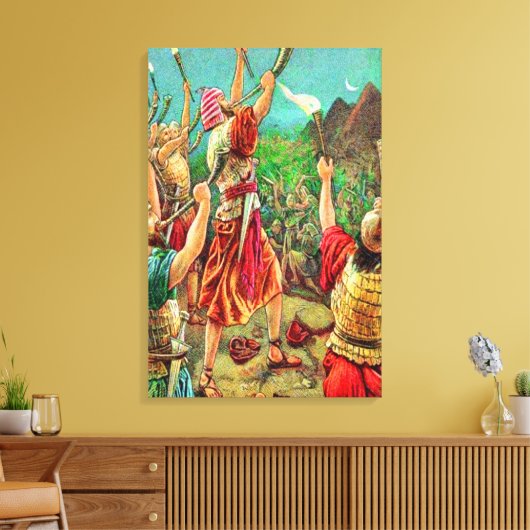 Rechters 7 Gideon's 300 Mannen Canvas Afdruk (Insitu (Woonkamer))