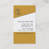 Rechterschaal   Gedetailleerde advocaat Visitekaartje (Achterkant)